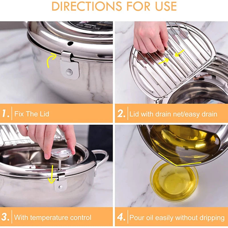 Frying Pot With Thermometer